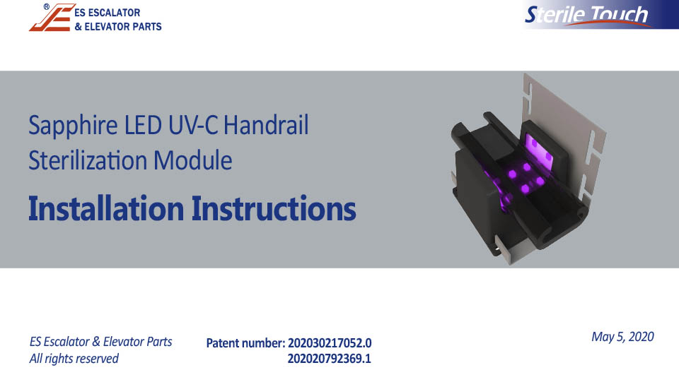 Sterile Touch- UVC Handrail Sterilization Installation Manual