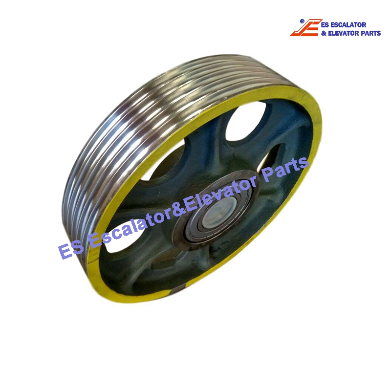 F0263BF1 Elevator Counterweight Deflection Sheave 400х3х10mm width L=57mm shaft d=60mm With 2 Bearings Use For Otis