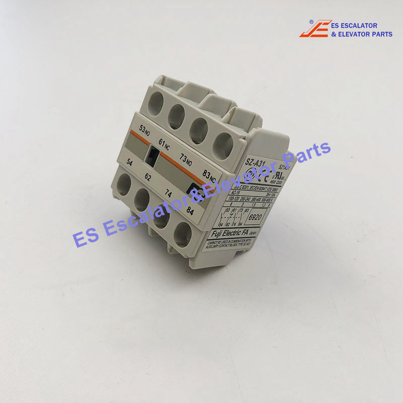 SZ-A31 Elevator Auxiliary Contact 3 NO/1NC 600 VAC Use For Fuji