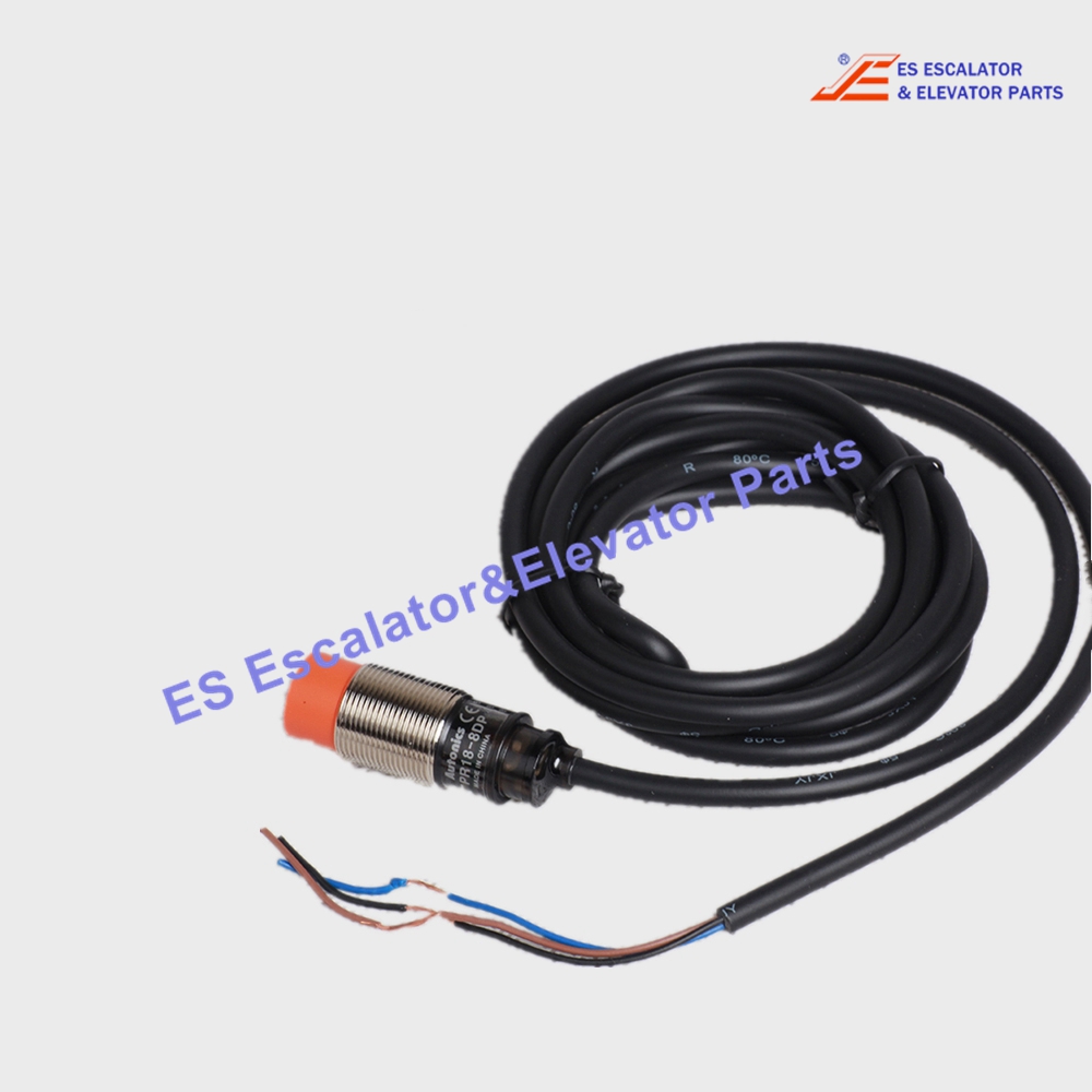 PR18-8DP Escalator Inductive Proximity Sensor Wire Type And Power:DC 3-wire Type 12-24VDC Sensing side diameter:M18 Sensing Distance:8mm Use For Other