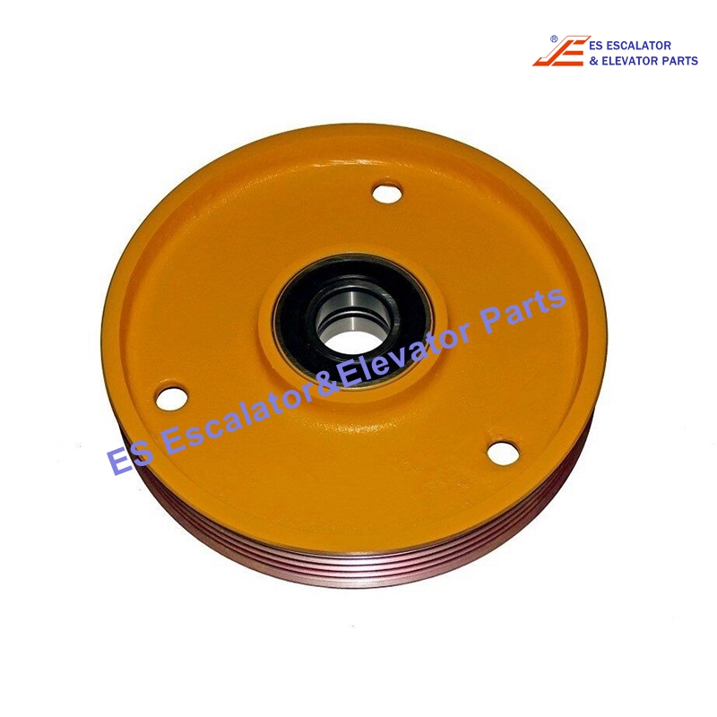 FO263BF2 Elevator Deflection Pulley 400х5х10mm Width L=70mm For Shaft d=60mm With 2 Bearings 6312Z Use For Otis