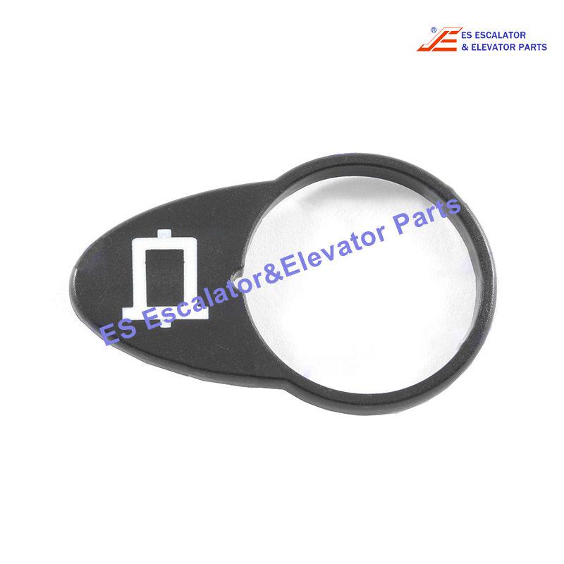 DAA396E138 Elevator Button Words Black Plastic Chiclet With White Marking Alarm Use For Otis