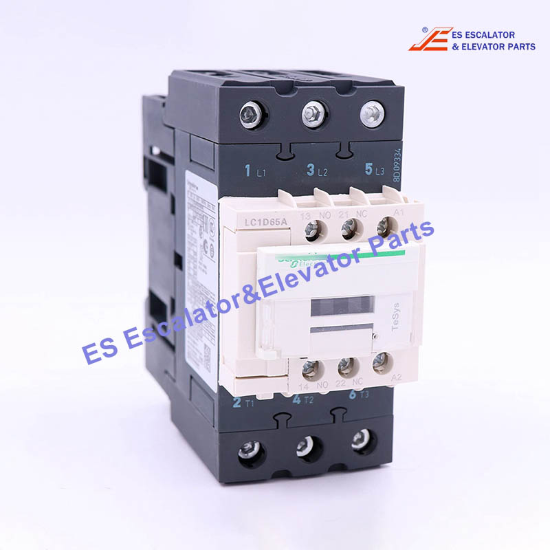 LC1D65A Elevator Contactor Amp:80  Hz:50/60 Max VAC:600  Ui:690V  Uimp:6 kV 3 Pole 65 A 230 V AC Bobina 30KW Use For Schneider