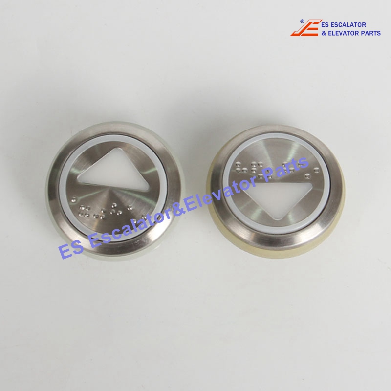 KM871903G069H091 Elevator Push Button  Round Silver Brush Stainless Steel UP Use For Kone
