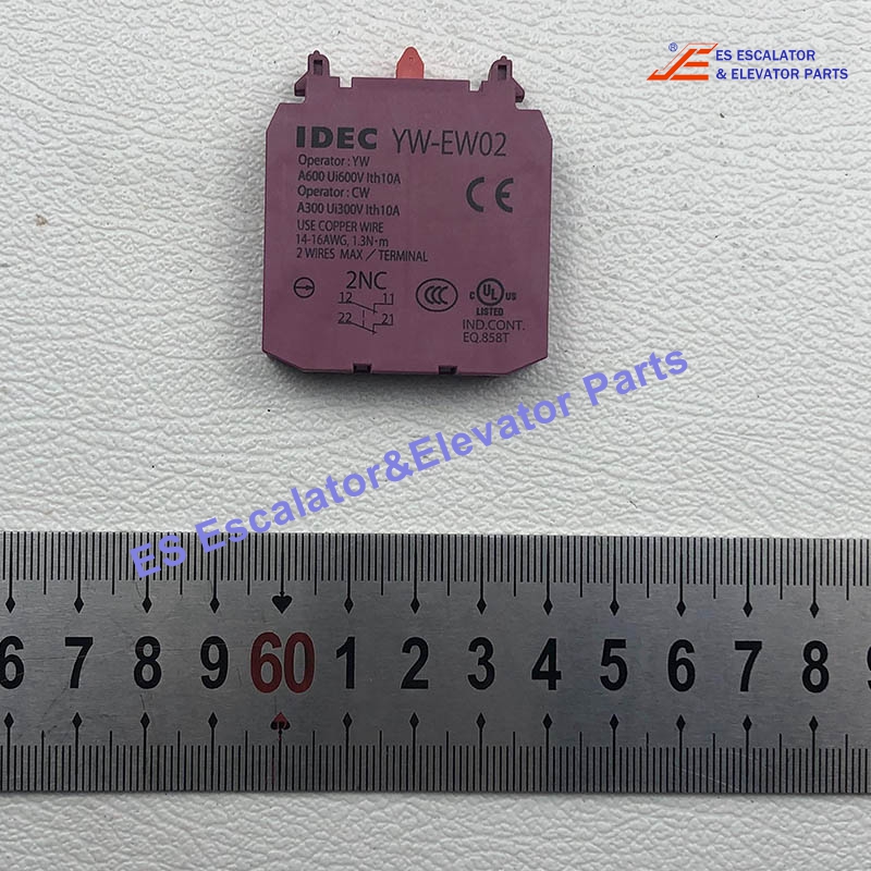 YW-EW02 Elevator Switch Contact Block Operator:YW A600 Ui:600V Ith:10A Operator:CW A300 Ui:300V Ith:10A Use For Other