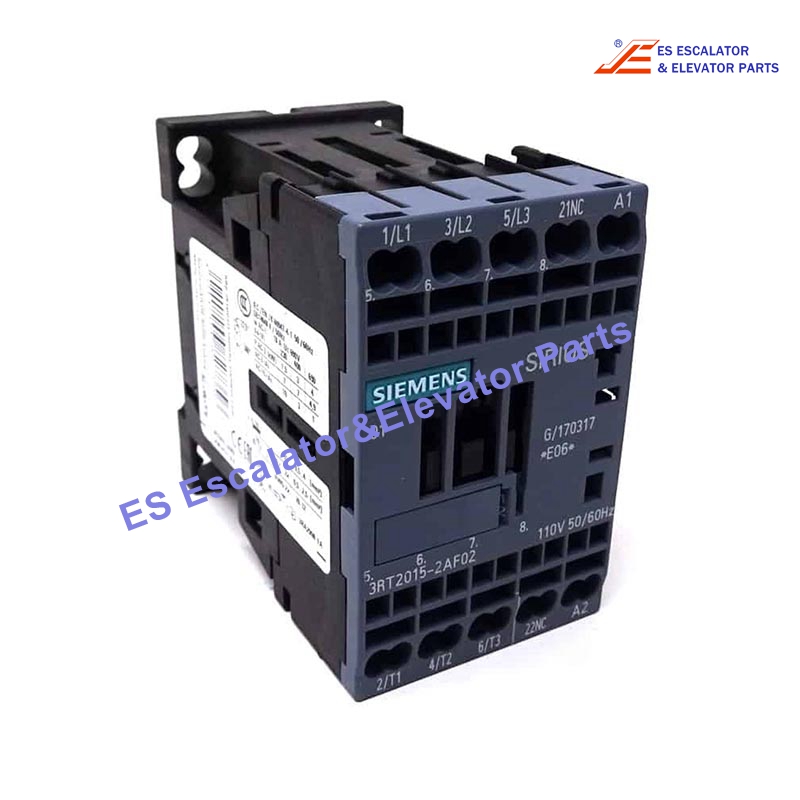 3RT2015-2AF02 Elevator Power Contactor AC-3 7A 3KW/400V 1NC 110VAC 50/60Hz 3-Pole Use For Siemens
