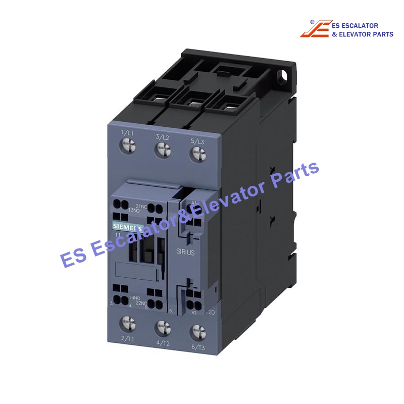 3RT2036-3AF00 Elevator Power Contactor AC-3 51A 22KW/400V 1NO+1NC 110VAC 50Hz 3-Pole Use For Siemens
