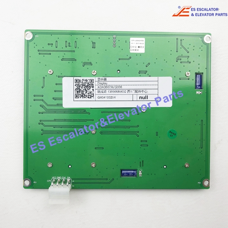 XOA3667AVG006 Elevator Display Board Use For Other
